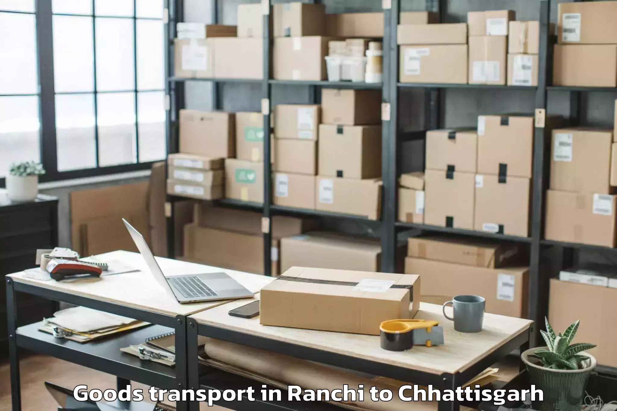 Easy Ranchi to Bhairamgarh Goods Transport Booking